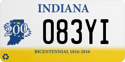 IN license plate 083YI