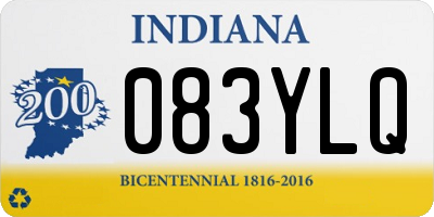 IN license plate 083YLQ