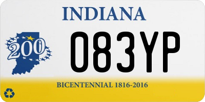 IN license plate 083YP