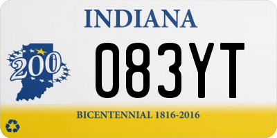 IN license plate 083YT