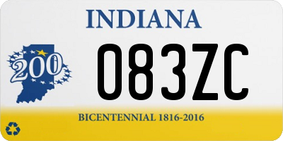 IN license plate 083ZC