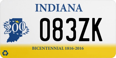 IN license plate 083ZK