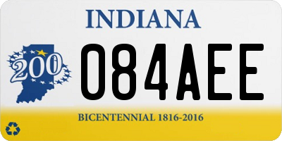 IN license plate 084AEE