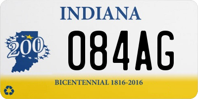 IN license plate 084AG