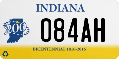 IN license plate 084AH