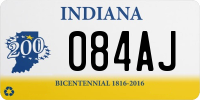 IN license plate 084AJ