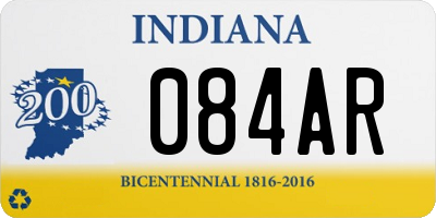 IN license plate 084AR