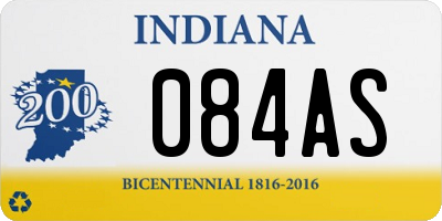 IN license plate 084AS