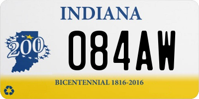 IN license plate 084AW