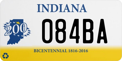 IN license plate 084BA