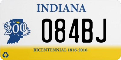 IN license plate 084BJ