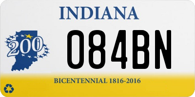 IN license plate 084BN