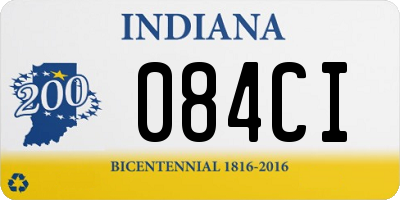 IN license plate 084CI