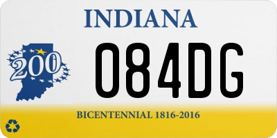 IN license plate 084DG