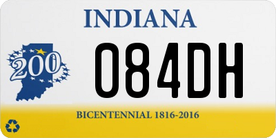 IN license plate 084DH