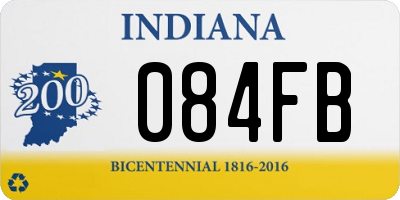 IN license plate 084FB