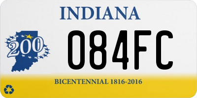 IN license plate 084FC