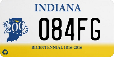 IN license plate 084FG