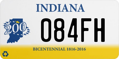 IN license plate 084FH