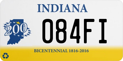 IN license plate 084FI