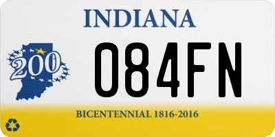 IN license plate 084FN