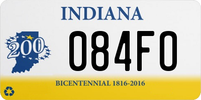 IN license plate 084FO