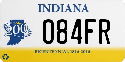 IN license plate 084FR