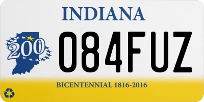 IN license plate 084FUZ