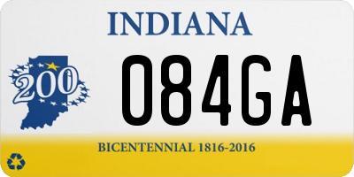 IN license plate 084GA