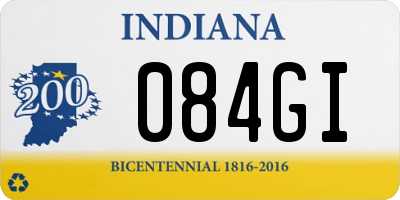 IN license plate 084GI