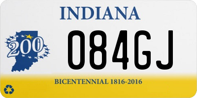 IN license plate 084GJ