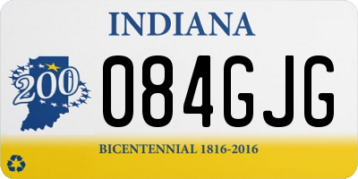 IN license plate 084GJG