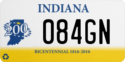 IN license plate 084GN