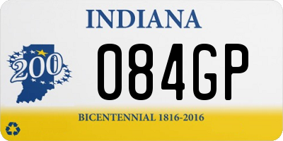 IN license plate 084GP