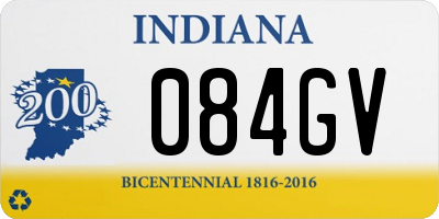 IN license plate 084GV