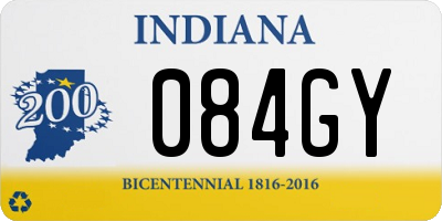 IN license plate 084GY