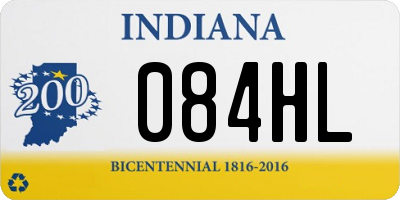 IN license plate 084HL