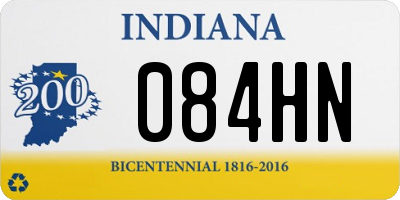 IN license plate 084HN