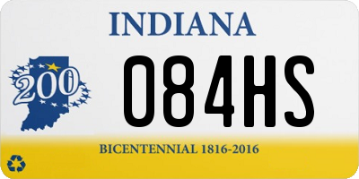 IN license plate 084HS