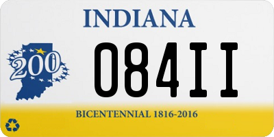 IN license plate 084II