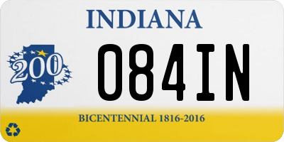 IN license plate 084IN