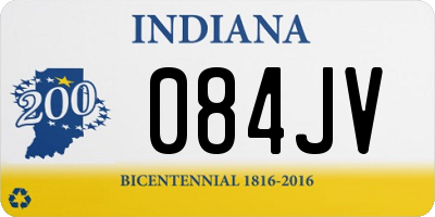 IN license plate 084JV