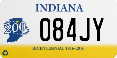 IN license plate 084JY