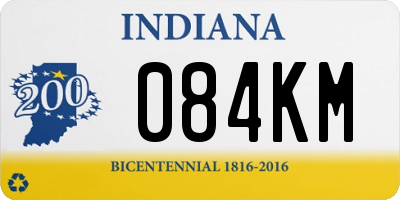 IN license plate 084KM