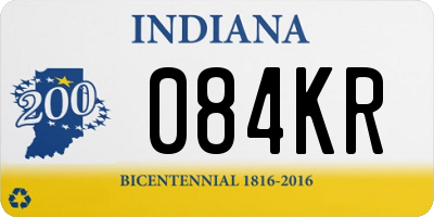 IN license plate 084KR