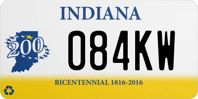 IN license plate 084KW