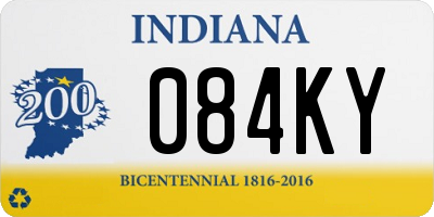 IN license plate 084KY