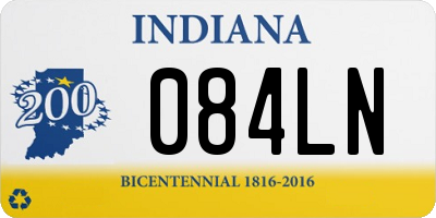 IN license plate 084LN