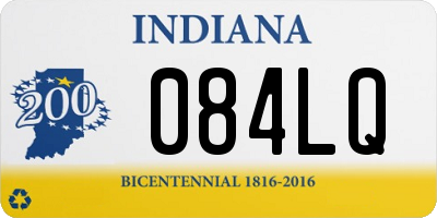 IN license plate 084LQ