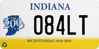 IN license plate 084LT